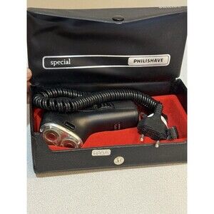 Vintage Philips Philishave DeLuxe  Electric Shaver 115/230v With Case Made Spain